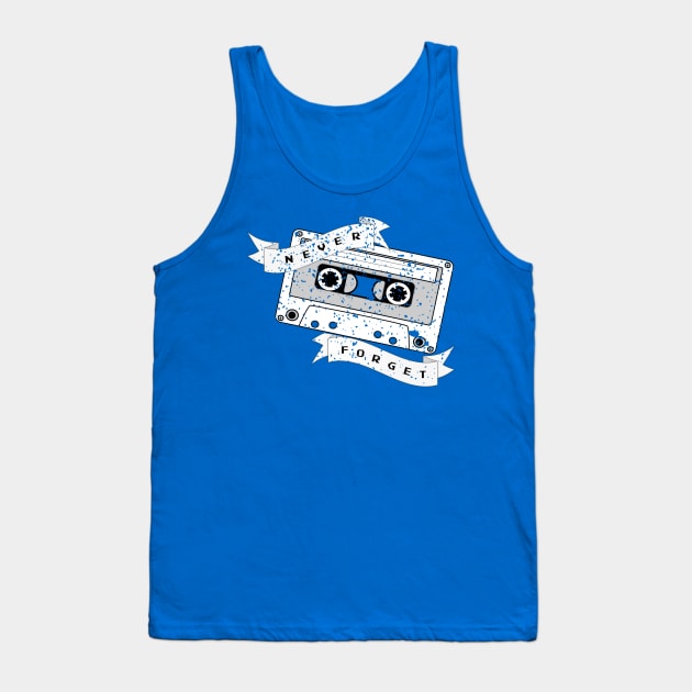 'Never Forget' Retro Cassette Tank Top by randomgeekery